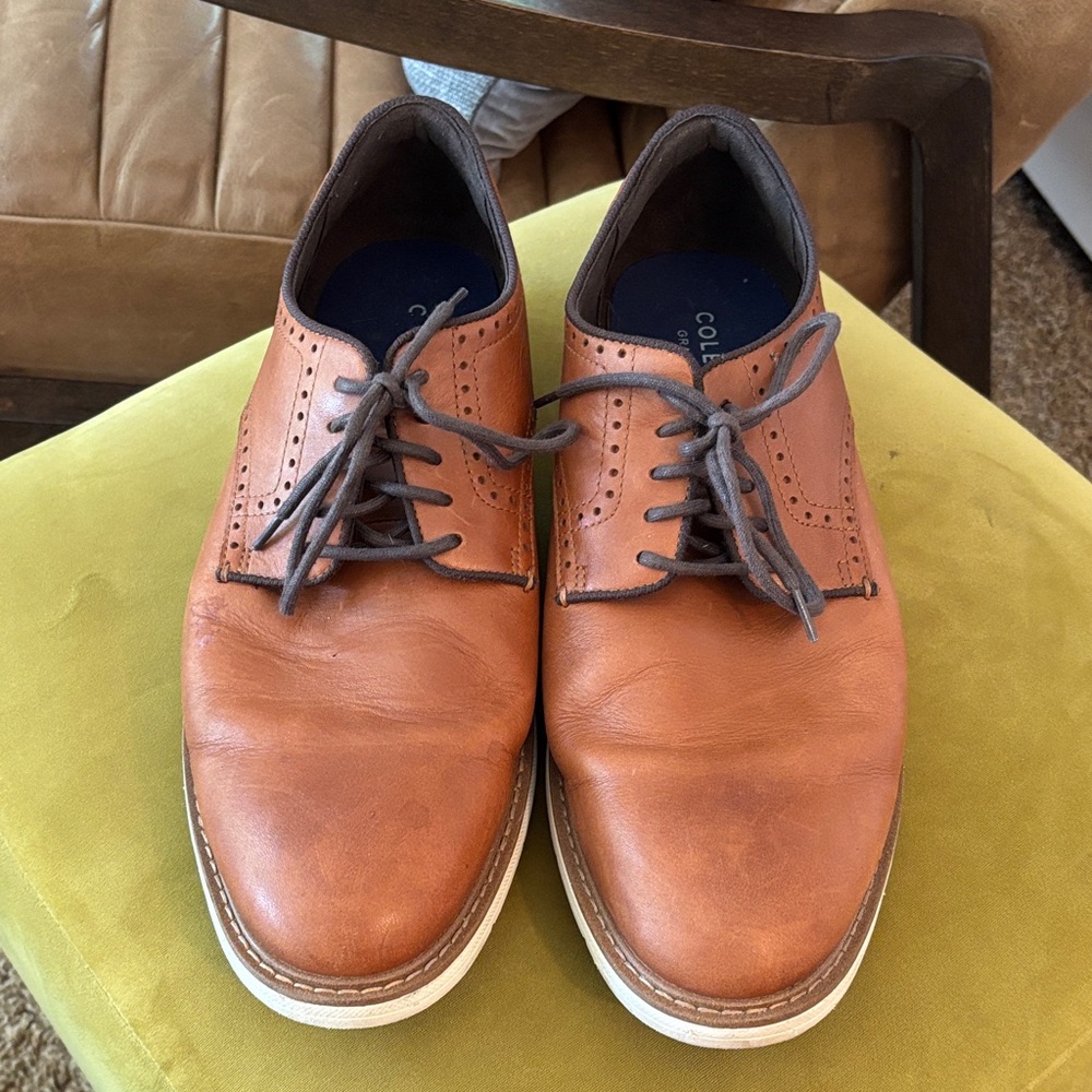 Cole Haan Men’s Go-To Plain Toe Oxford 12M British Tan